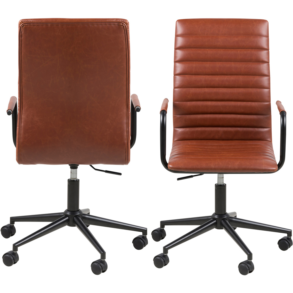 Florence Winslow Vintage Brandy Swivel Desk Chair Image 3