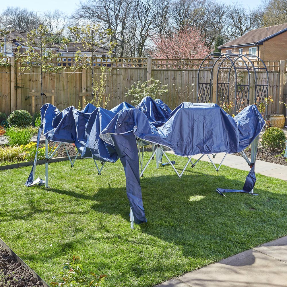 Home Source 3 x 3m Blue Easy Up Garden Outdoor Gazebo with Bag Image 4