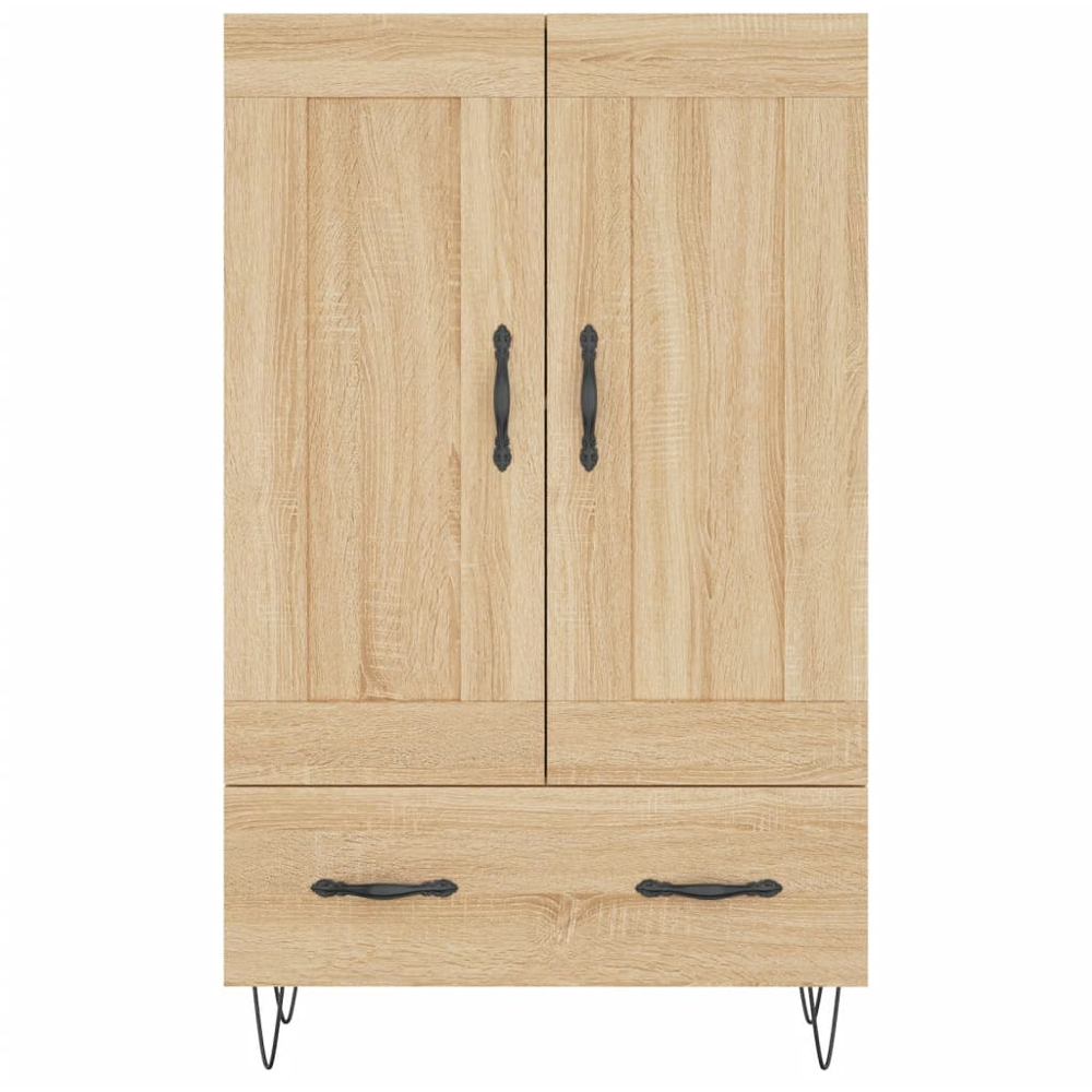 vidaXL 2 Door Single Drawer Sonoma Oak Highboard Image 5