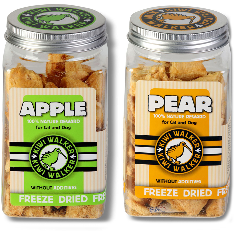 Kiwi Walker Freeze Apple and Pear Dried Dog Treats 2 Pack Image 1