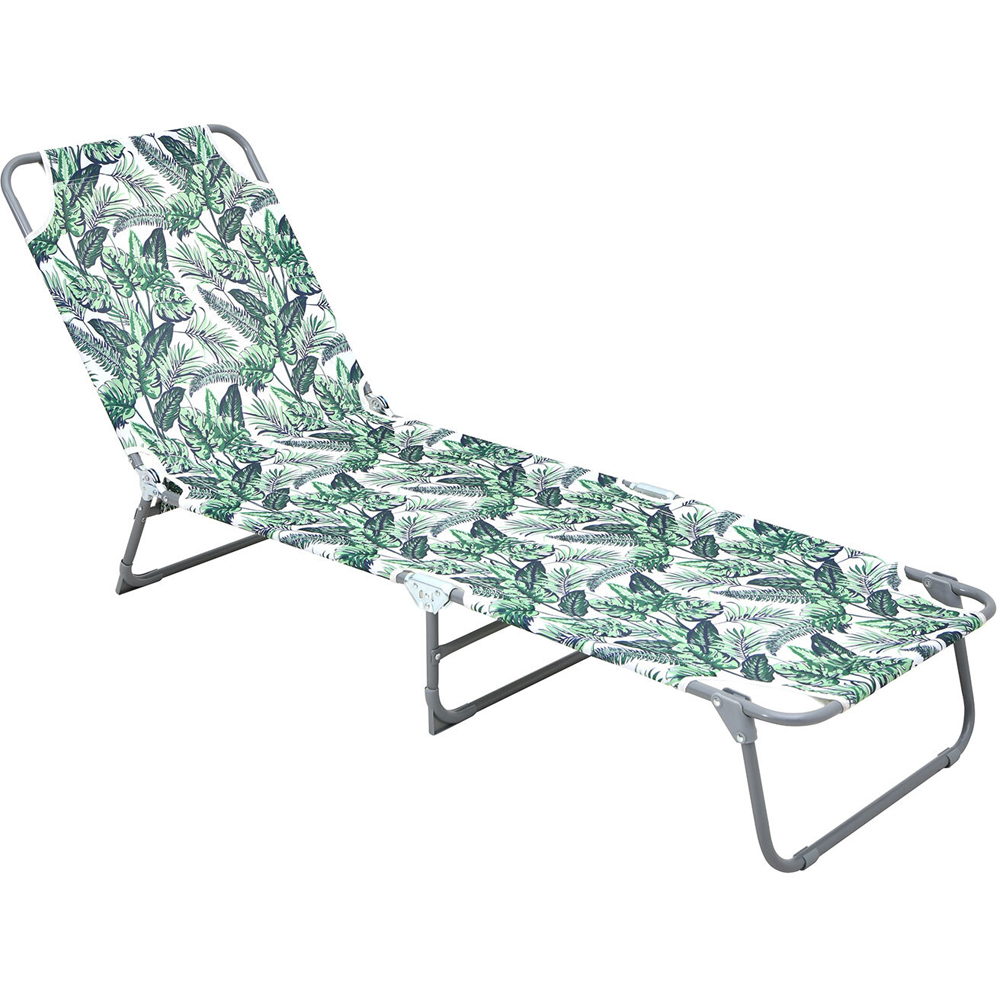 Outdoor Essentials Cheese Leaf Sun Lounger Image 2