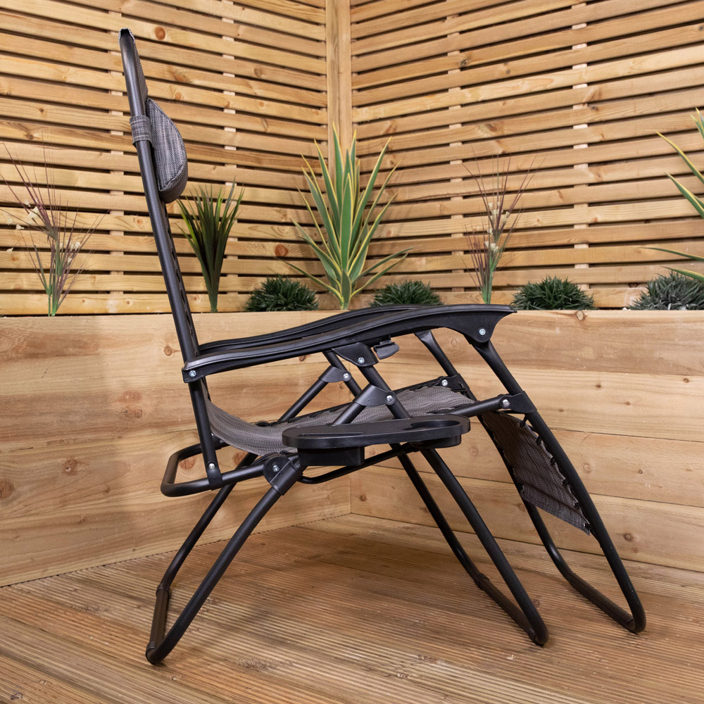 Samuel Alexander Mixed Grey Zero Gravity Garden Relaxer Chair Image 5