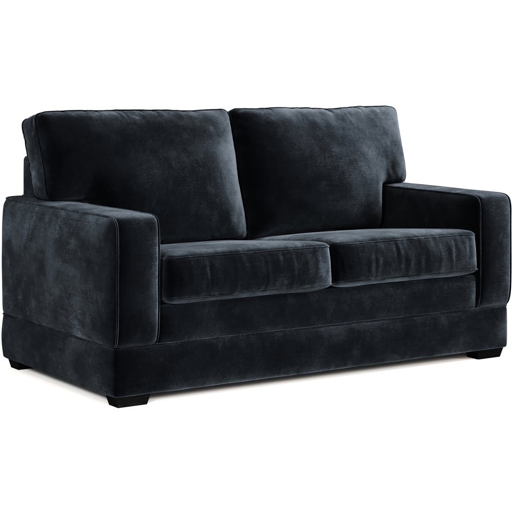 Jay-Be Urban 2 Seater Luxe Velvet Charcoal Sofa Bed with e-Pocket Mattress Image 2