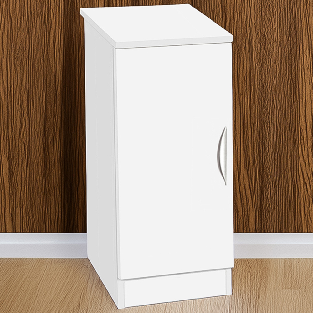 R White Cabinets Single Door White Desk Height Cupboard Image 1