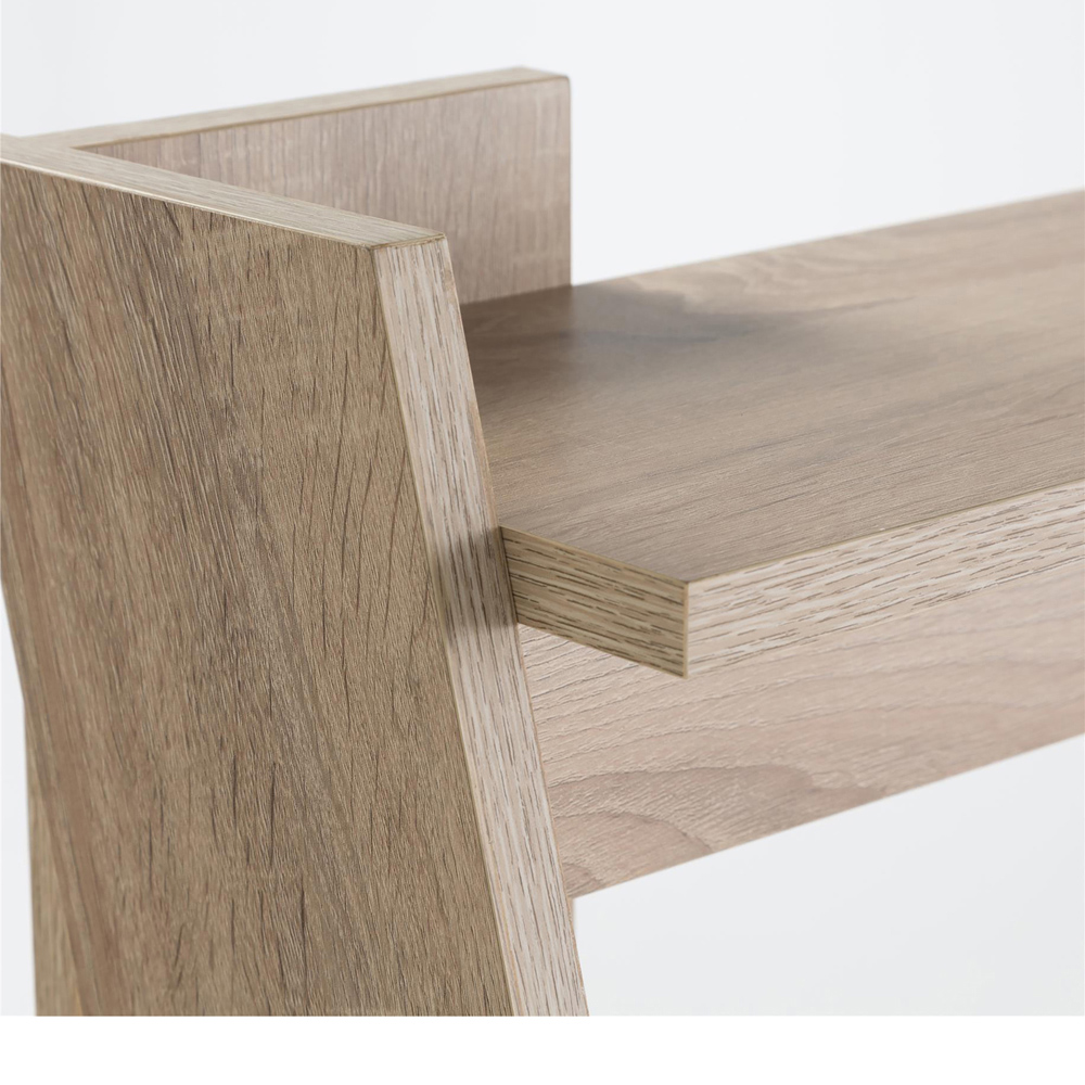 Alphason Arizona 3 Shelf Trestle Style Office Desk Light Oak Image 4