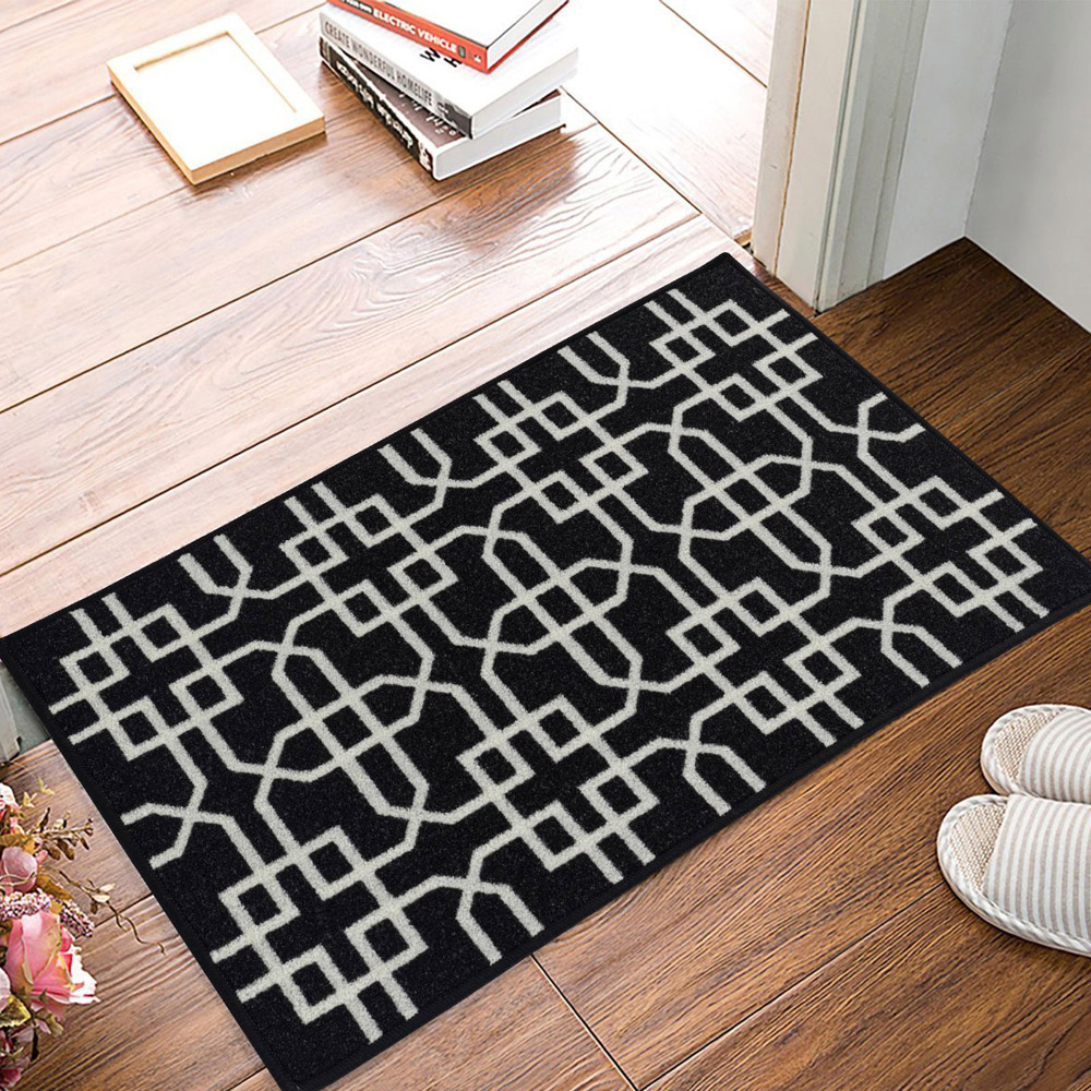 Smart Living Siam Black and Cream Gel Back Non-Slip Mat 80 x 150cm Image 3