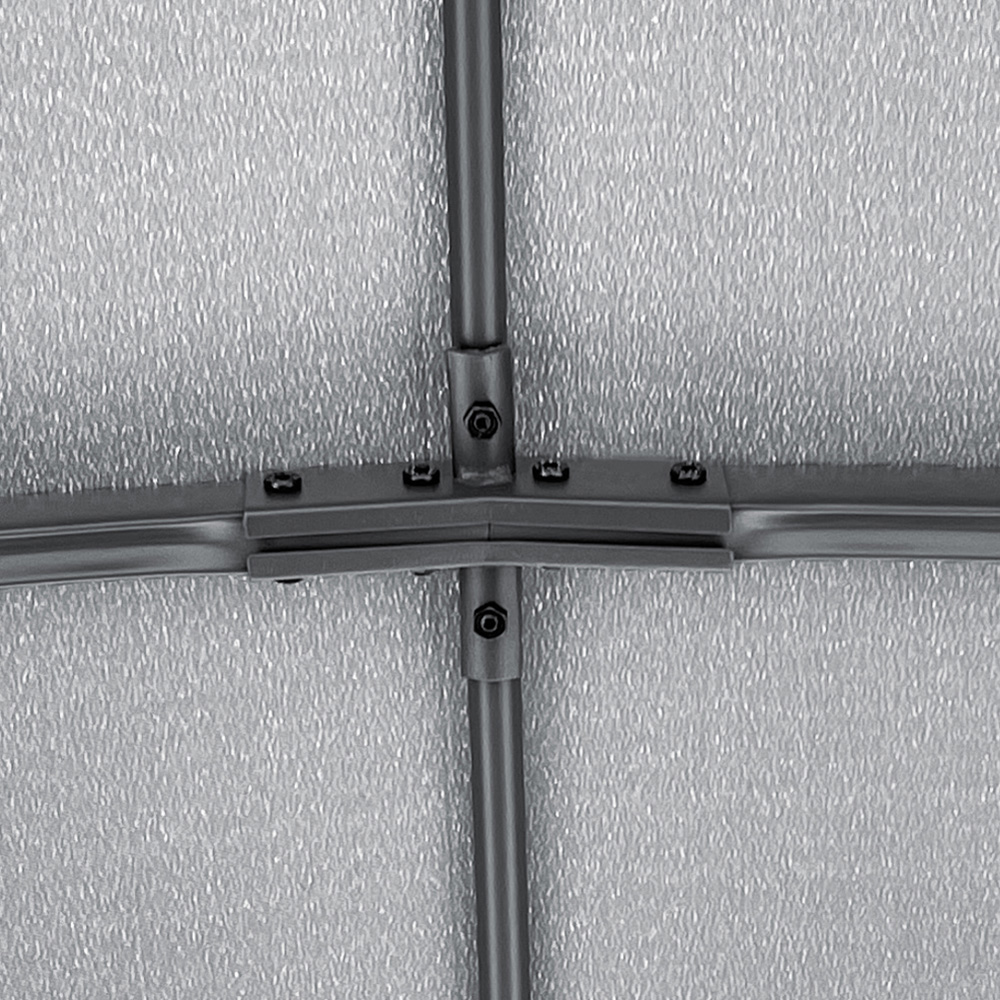 Living and Home Dark Grey Waterproof Metal Arched Pergola 3 x 4m Image 5