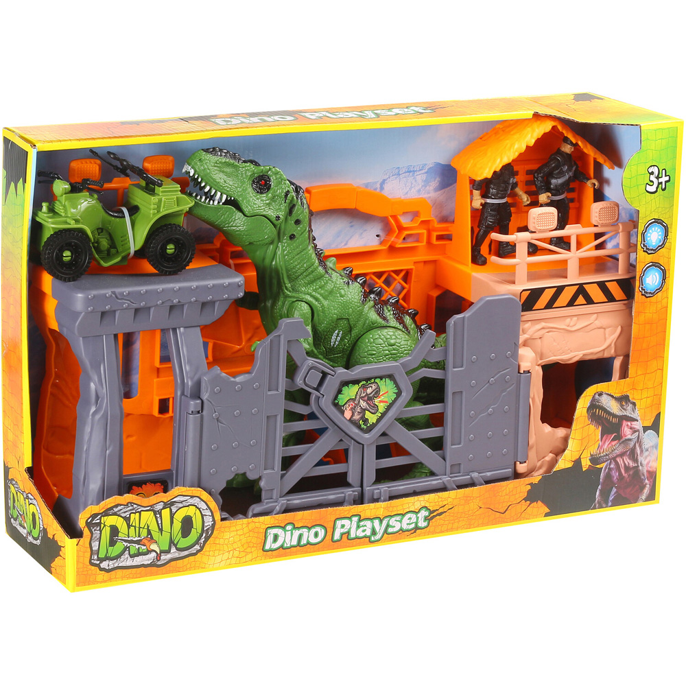 Dino Playset with Light and Sound - Orange Image 1