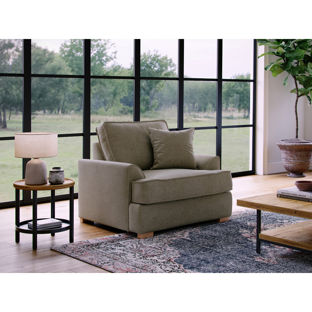 Alba City Fossil Fabric Armchair Image 4