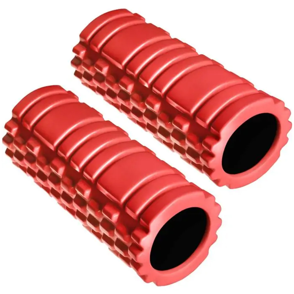 tectake Red Textured Surface Foam Roller 2 Pack Image 1