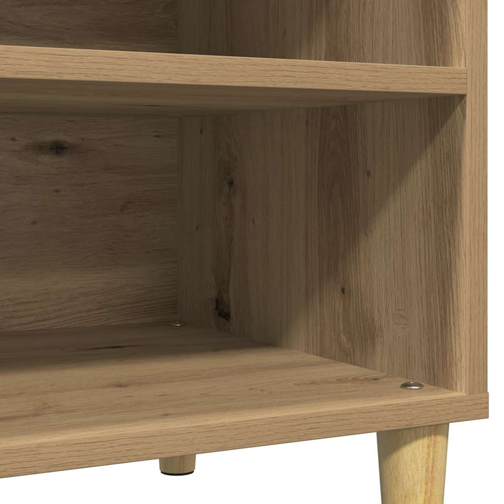 vidaXL 2 Shelf Artisan Oak Record Cabinet Image 7
