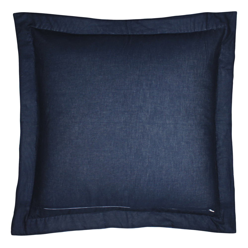 Paoletti Palmeria Navy Quilted Velvet Cushion Image 3