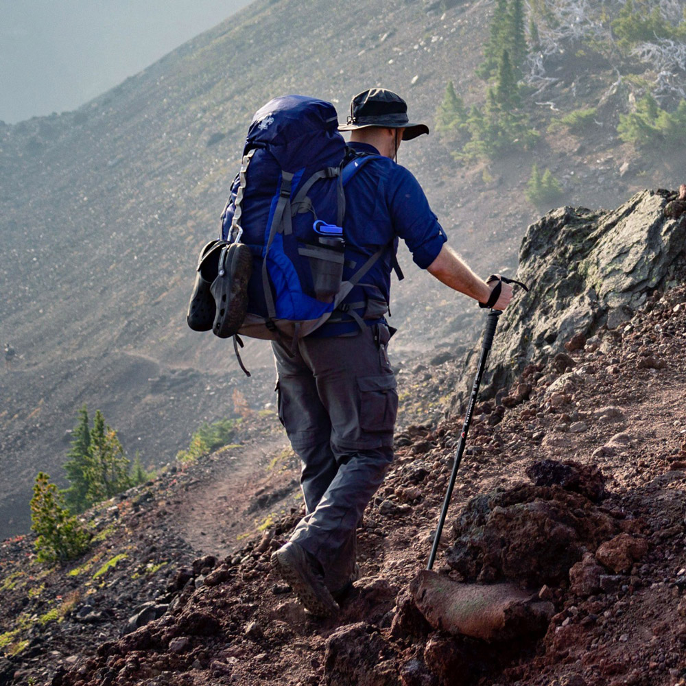Costway Black Adjustable Hiking Pole 65 to 135cm Image 2