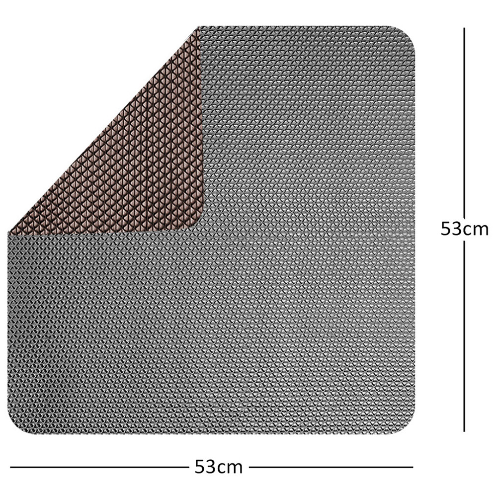 Nicoman Reversible Grey and Brown Square Corner Shower Mat 53 x 53cm Image 4