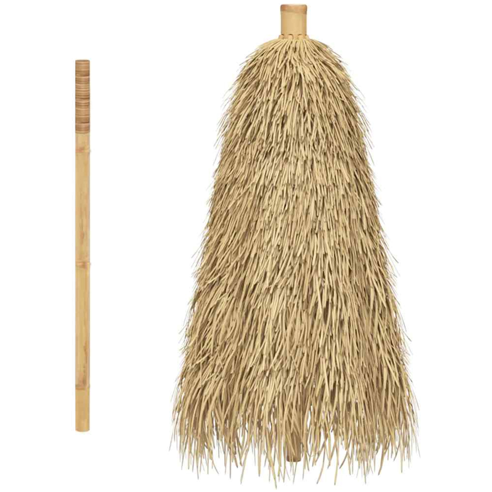 vidaXL Bamboo Foldable Garden Parasol with Banana Leaf Roof 2.1m Image 4