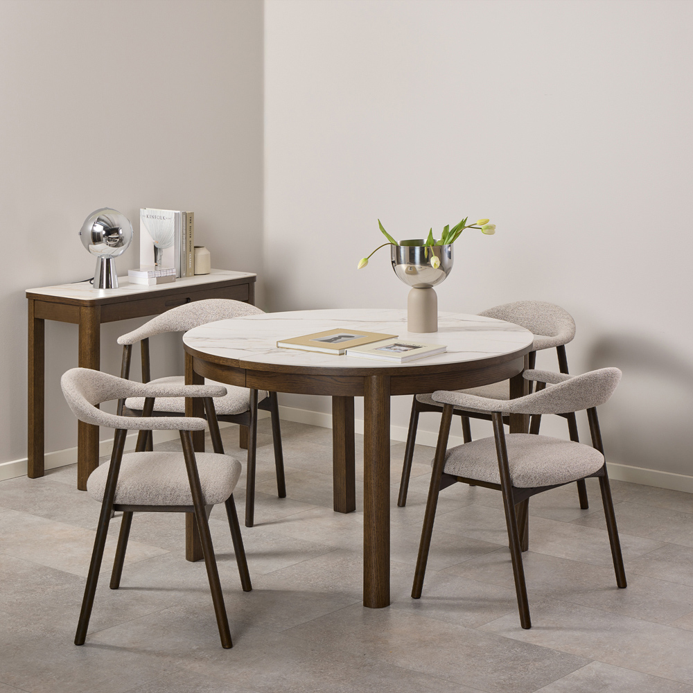 Florence Southampton Smoked Oak Veneer Extension Leaf Set of 2 Image 5
