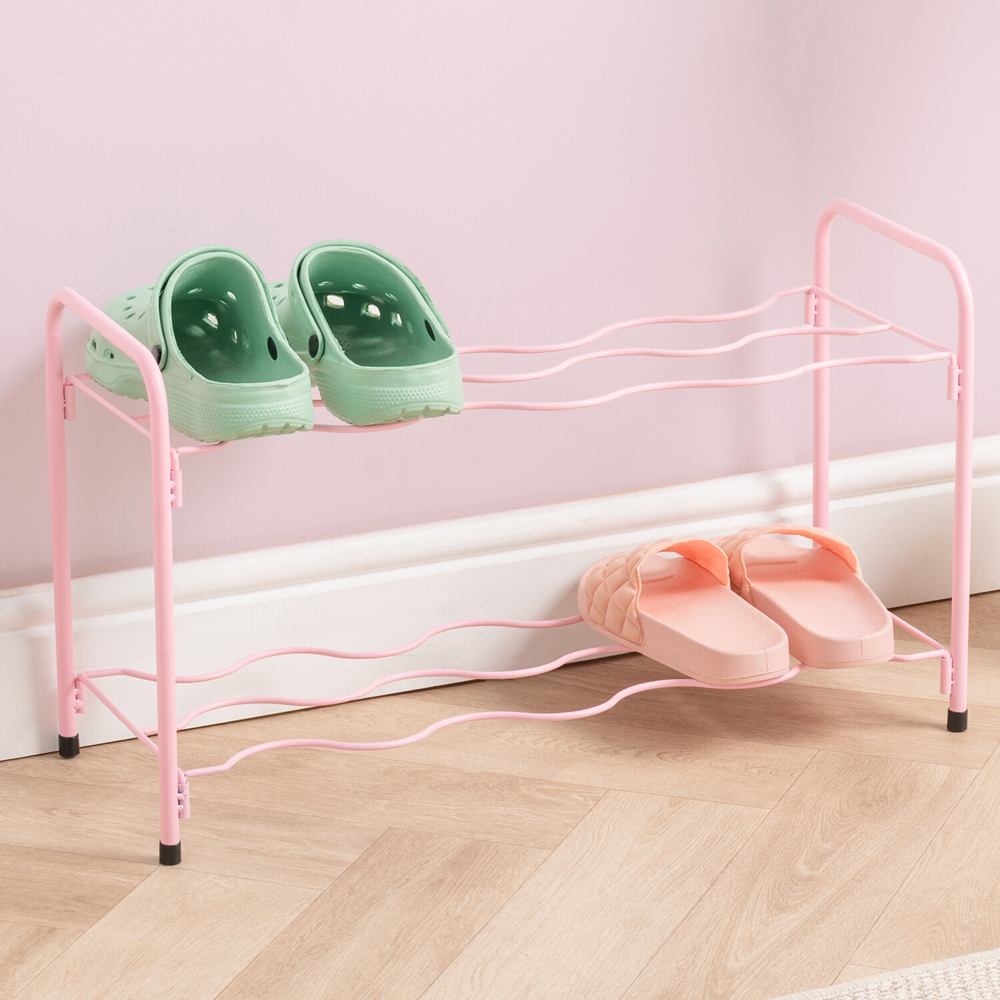 Wavy 2 Tier Shoe Rack Image 3