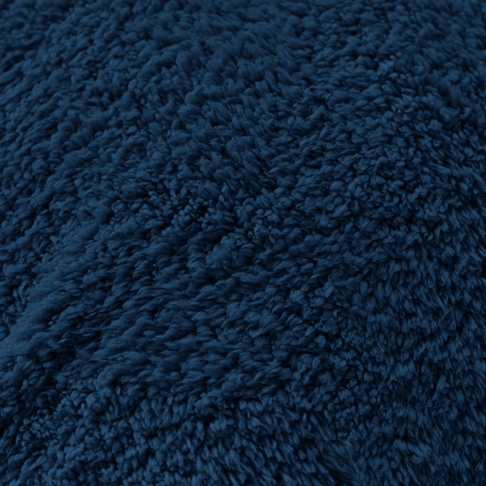 Velosso Double Navy Teddy Fleece Fitted Sheet Image 3