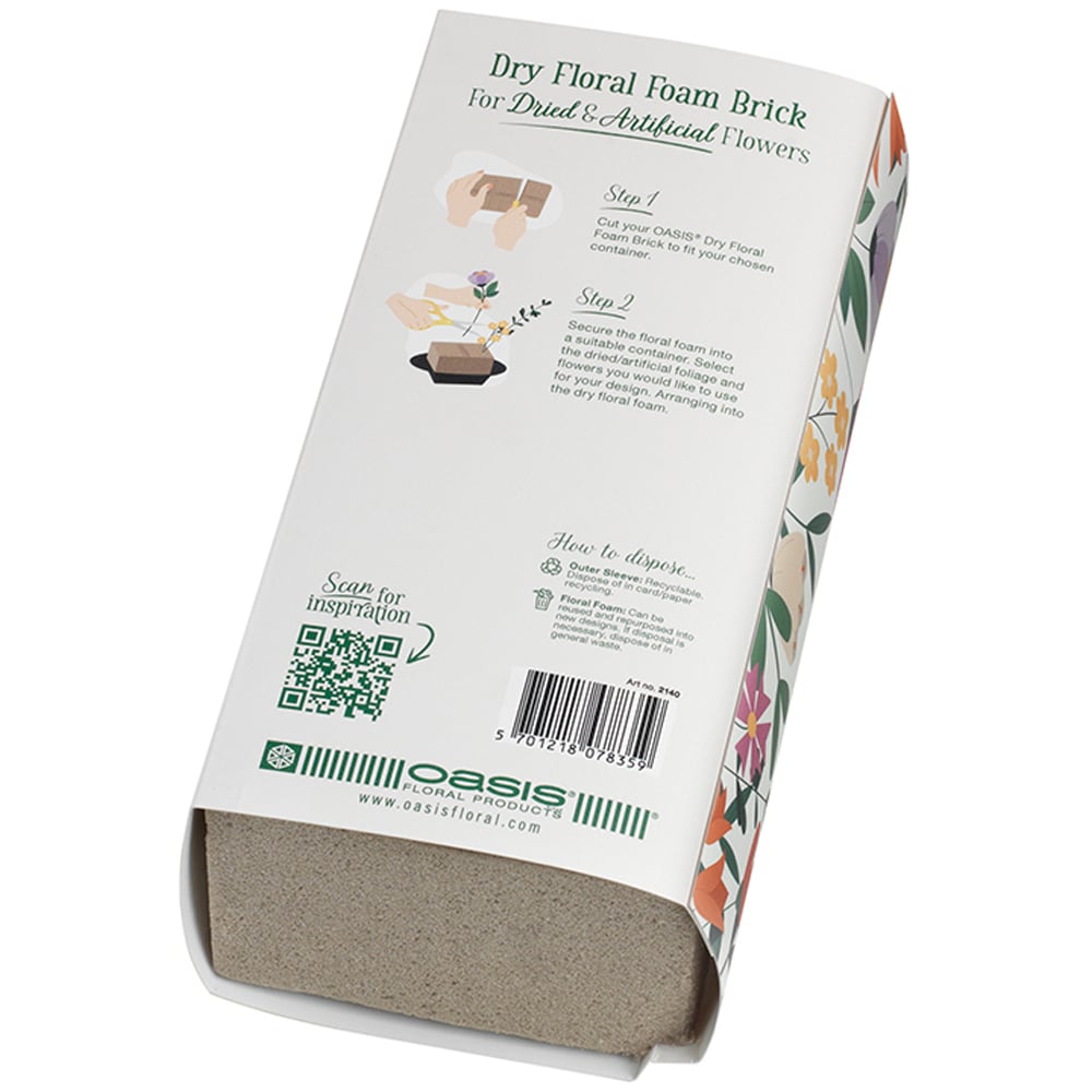 Oasis Dry Brick Floral Foam for Artificial Flowers Image 2