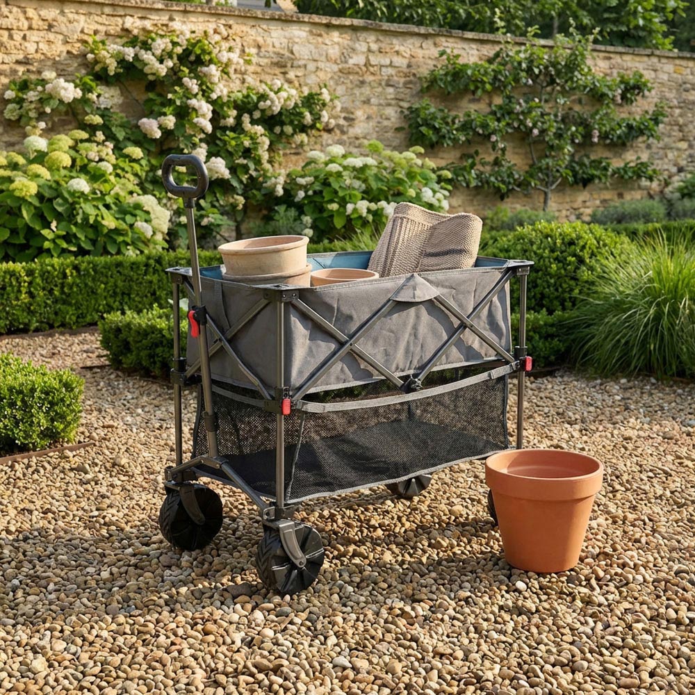 Double Decker Camping Cart - Grey and Black Image 2