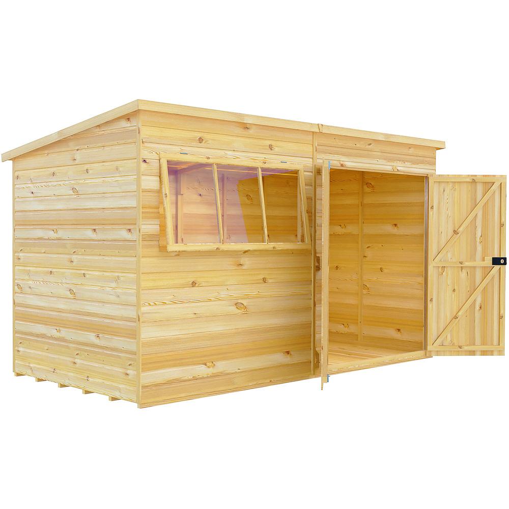 Shire 12 x 6ft Ranger Pent Shed Image 1