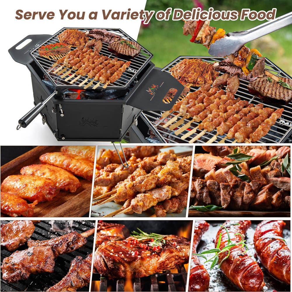 Costway Portable Charcoal Grill Stove Image 4