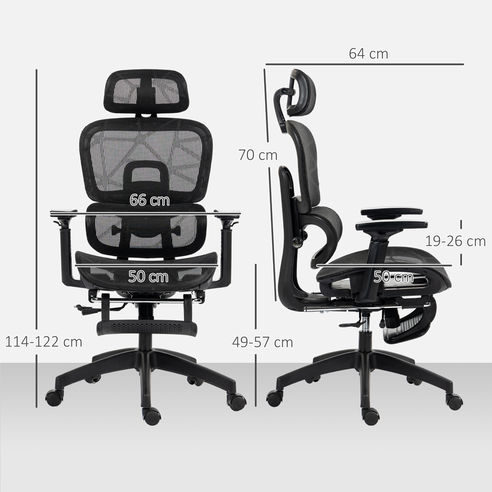 Portland Black Ergonomic Swivel Office Chair Swivel with 3D Armrest Image 9