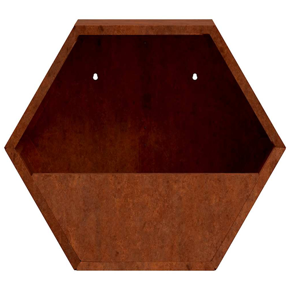 vidaXL Brown Corten Steel Wall Planter 40 x 46 x 10cm 2 Pack Image 4