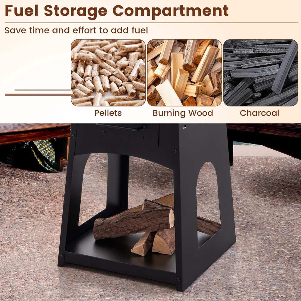 Costway Black Heavy Duty Fire Pit Image 7