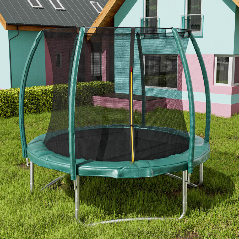 H&O Direct 72 inch Trampoline with Enclosure Net and Ladder Image 2