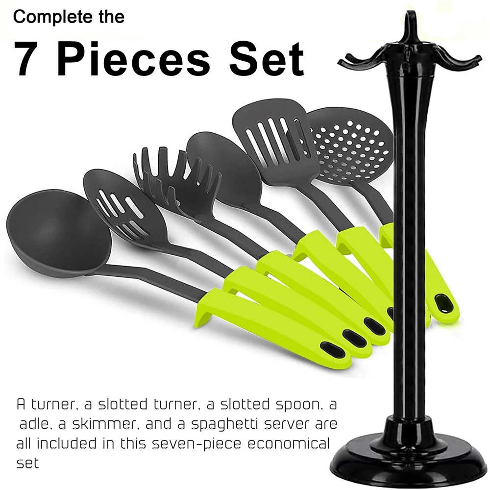 ATEK 7 Piece Non-Stick Kitchen Utensil Set with Stand Image 8