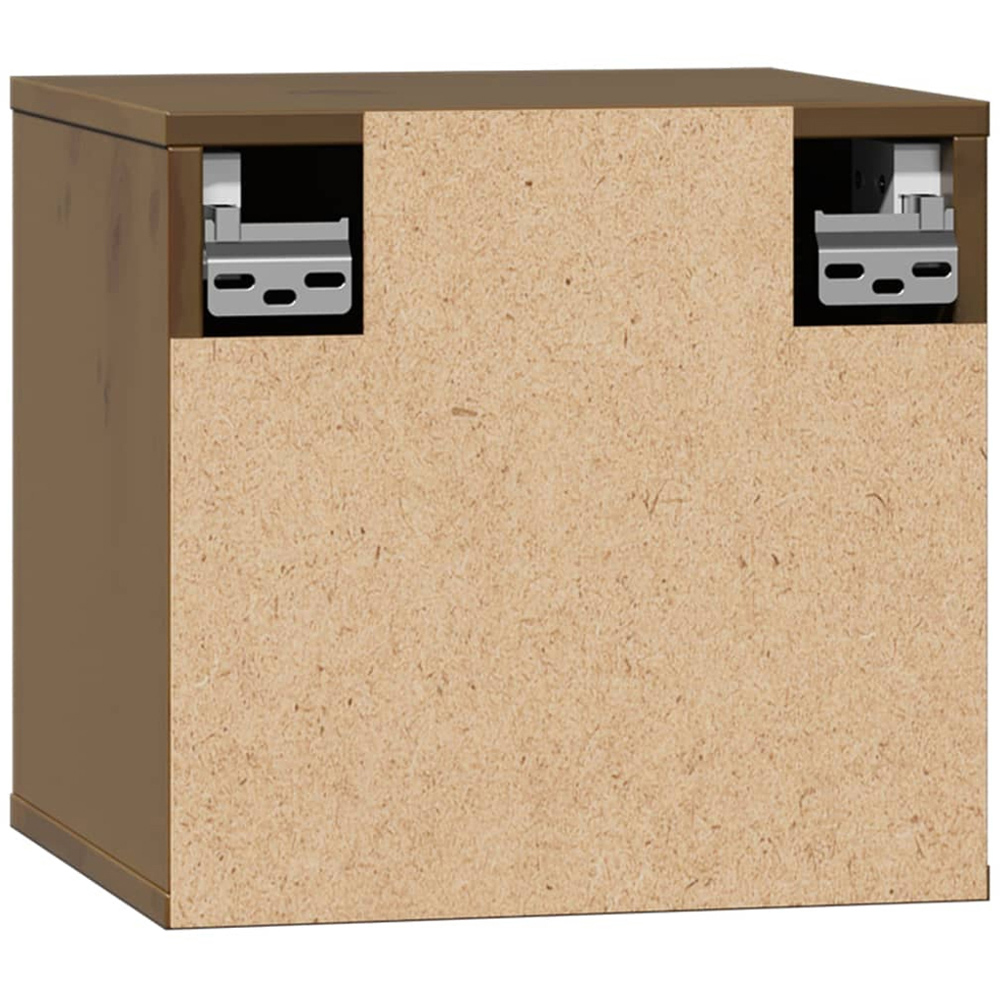 vidaXL Single Door Honey Brown Solid Pine Wood Wall Cabinet Image 6