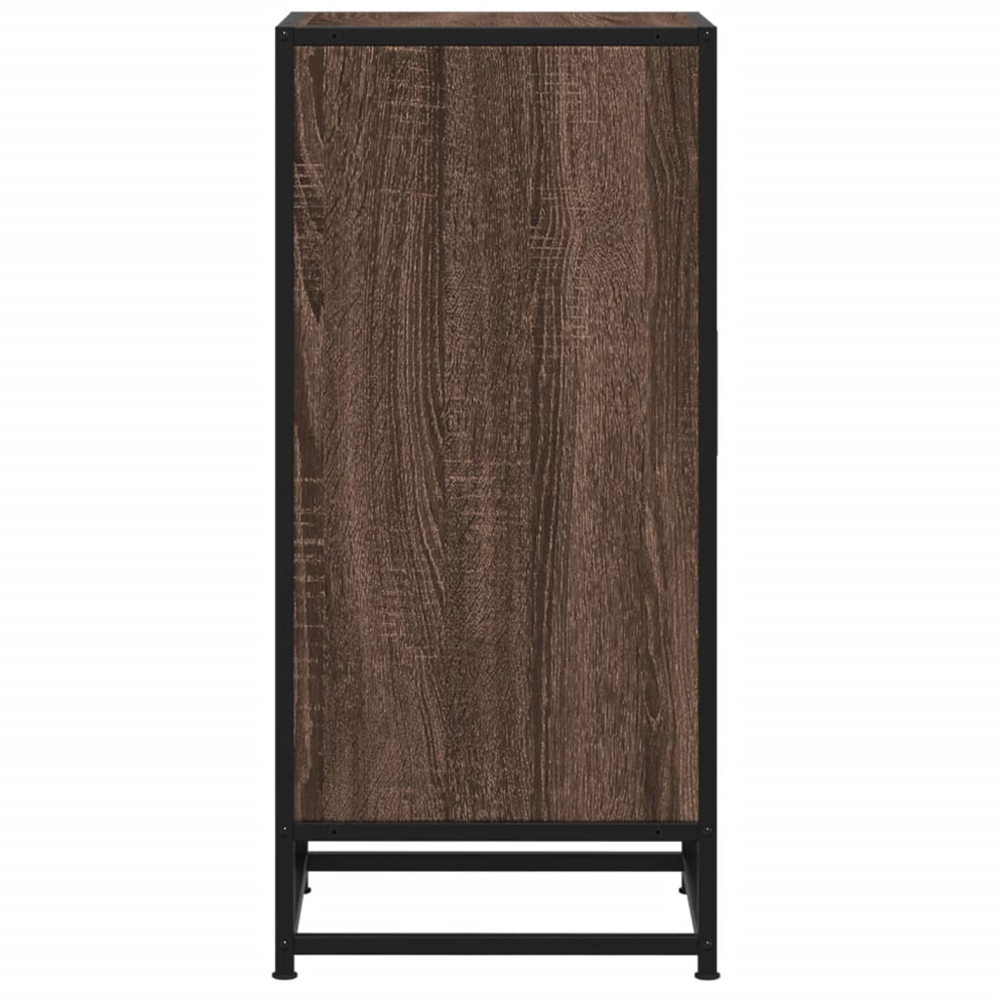 vidaXL Single Door Brown Oak Sideboard Image 5