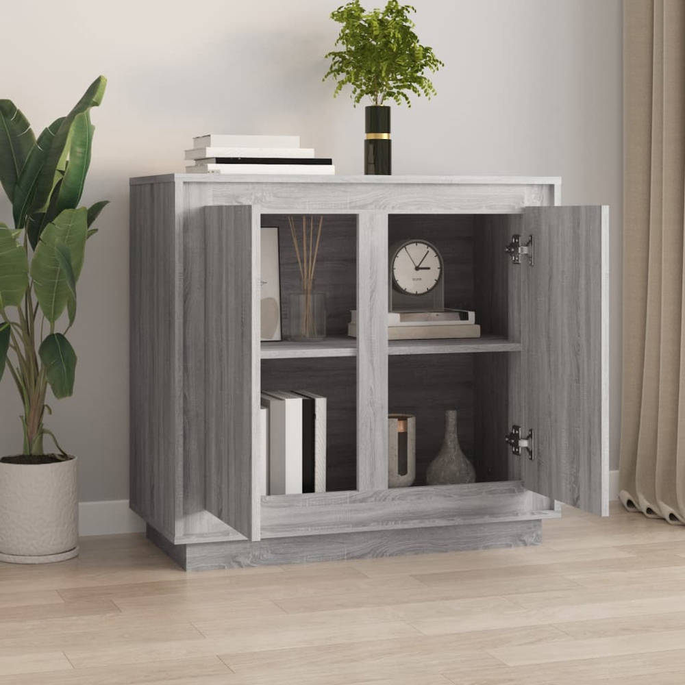 vidaXL 2 Door Grey Sonoma Wooden Sideboard Image 7