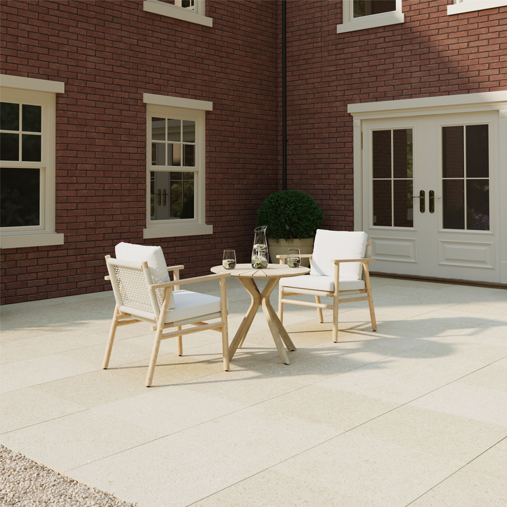 Charles Bentley Delgada 2 Seater Acacia and Weave Bistro Set Image 7