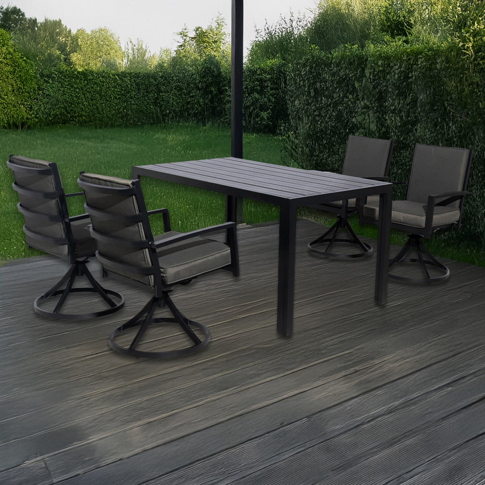 Furniture One 4 Seater Aluminium Garden Dining Set Image 1
