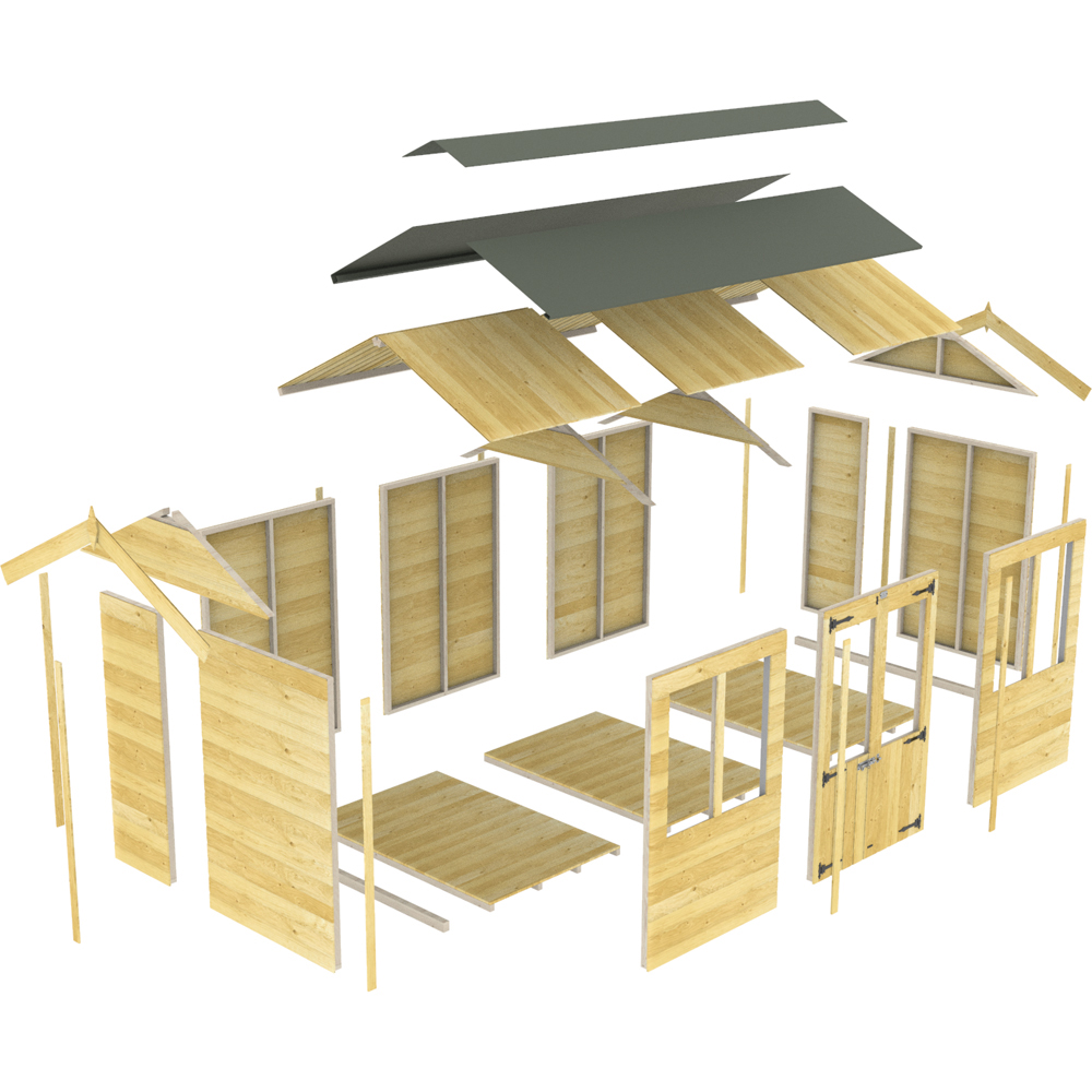 DIY Sheds 12 x 4ft Tongue and Groove Timber Apex Summerhouse Image 3