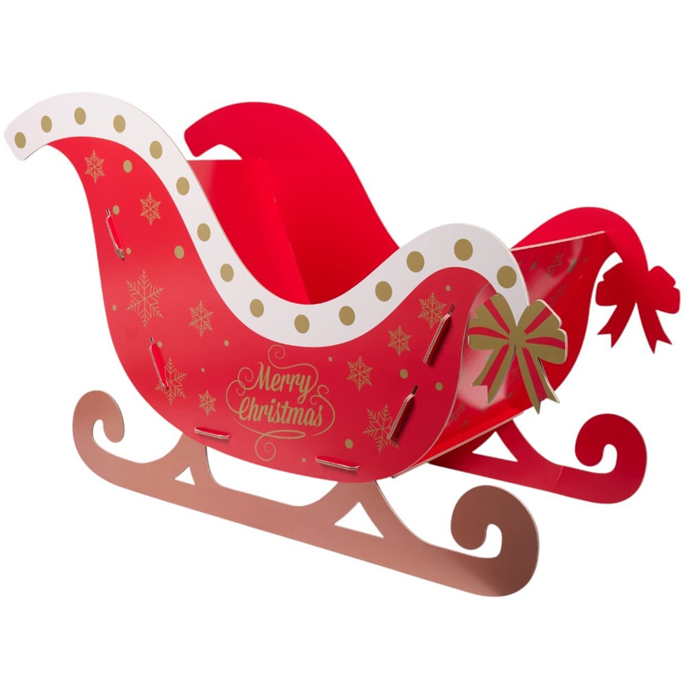 Make Your Own Christmas Sleigh Hamper - Red Image 1