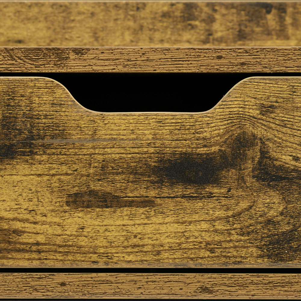 Portland Set of 2 Rustic Brown Floating Nightstand Image 3