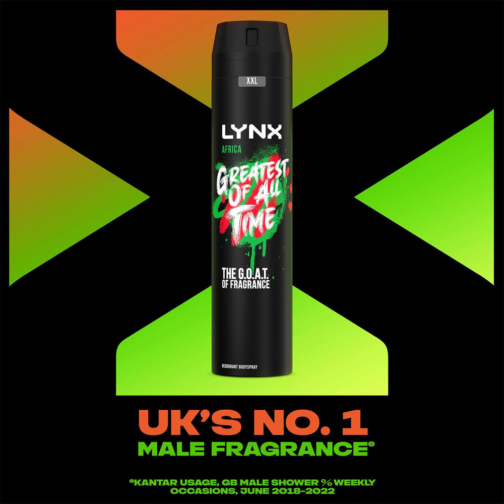 Lynx Africa The G.O.A.T. of Fragrance 48H Protection Deodorant Body Spray 250ml 30 Pack Image 4