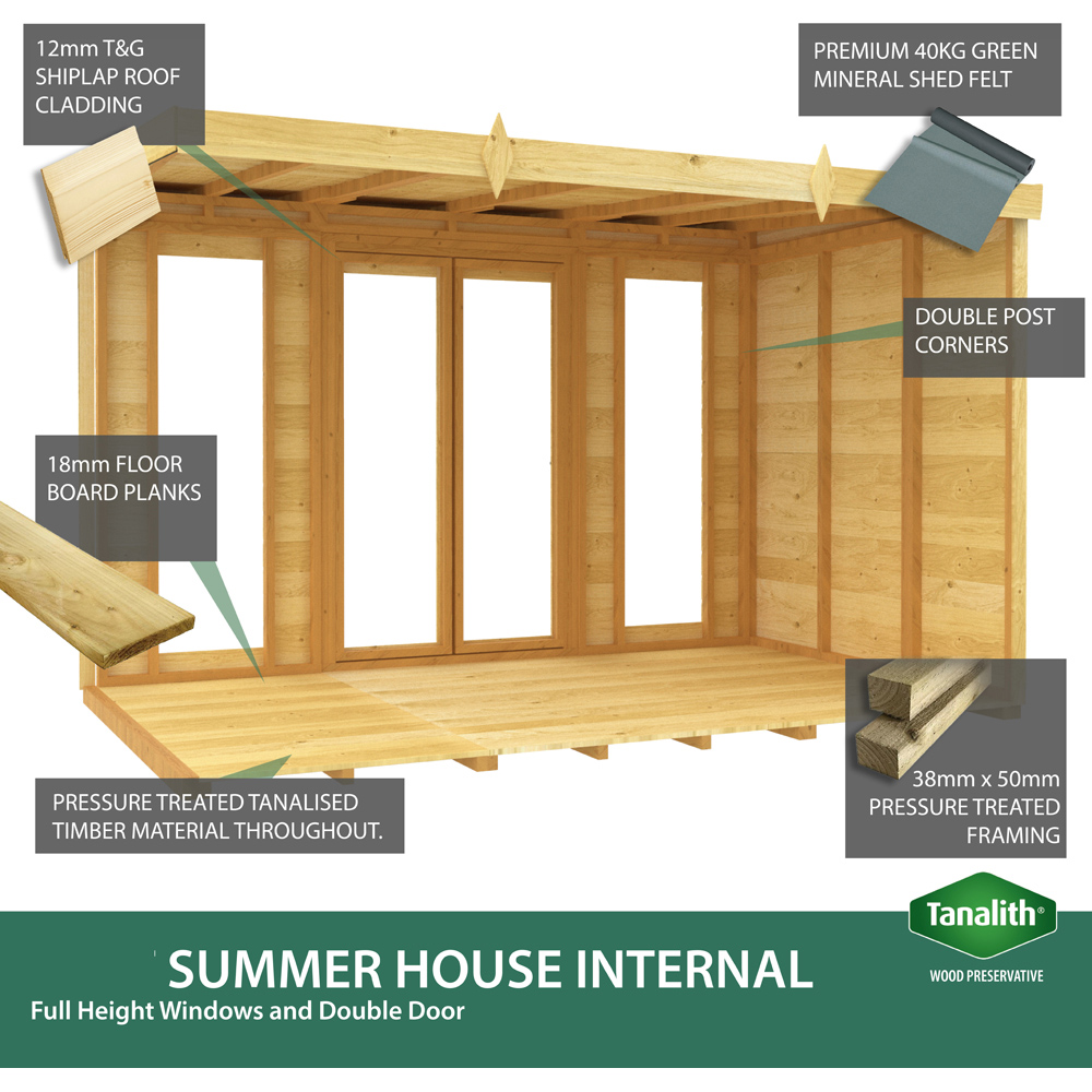 DIY Sheds 12 x 6ft Tongue and Groove Timber Apex Summerhouse Image 5