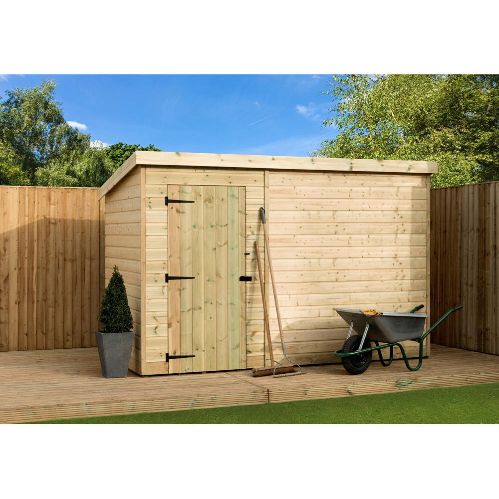 Empire Sheds 1000 8 x 3ft Door Tongue and Groove Pent Garden Shed Image 2