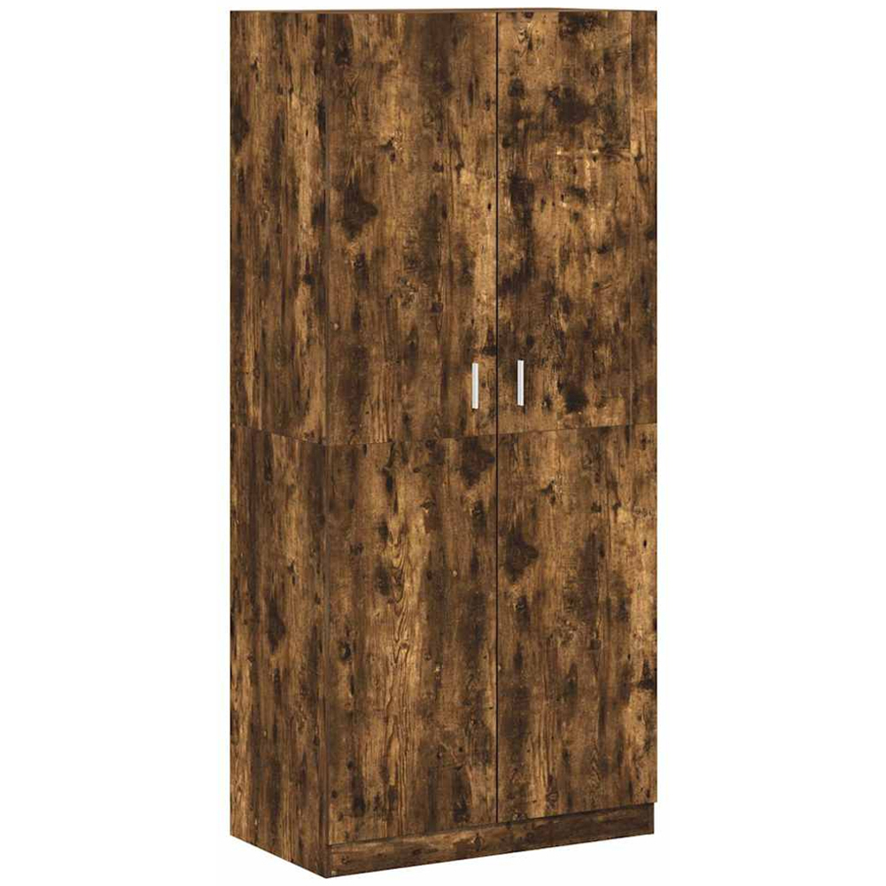 vidaXL 2 Door Oak Engineered Wood Wardrobe Image 2