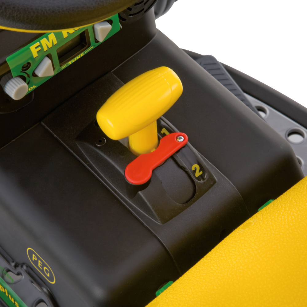 PEG John Deere Ground Loader Kids Electric Ride-On Tractor Green and Yellow 12V Image 6