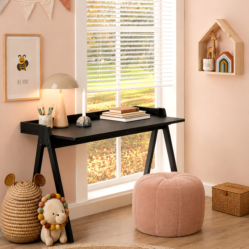 Florence Miso Black Office Desk Image 8