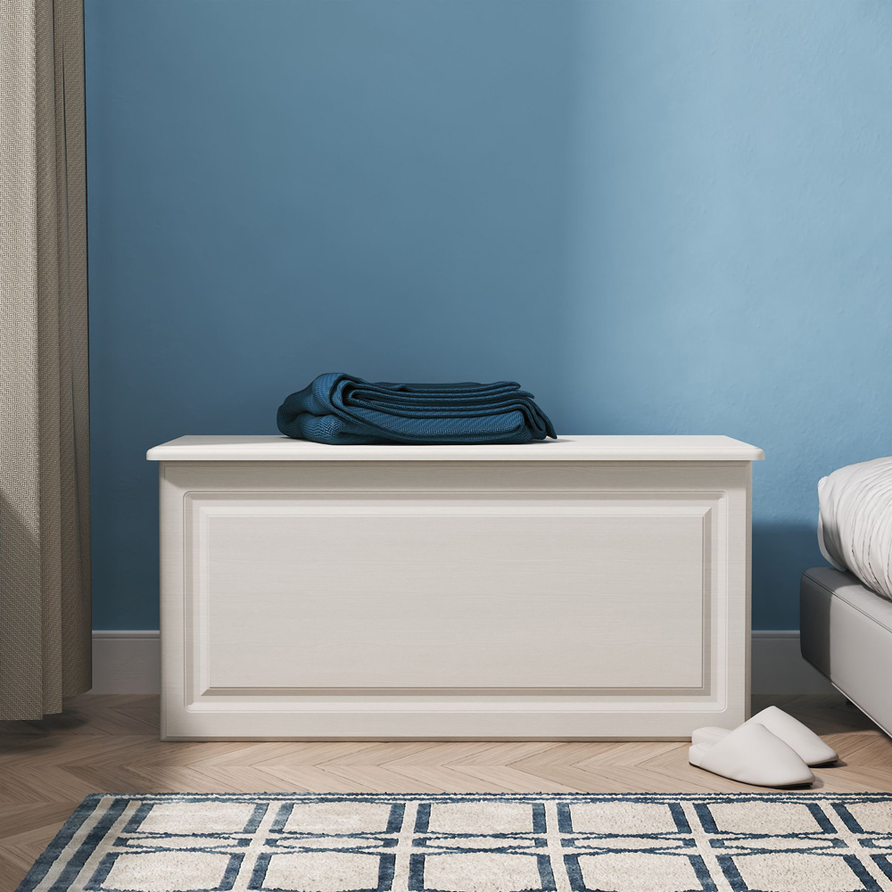Crowndale Pembroke Grey Ash Lid Top Blanket Box Ready Assembled Image 7
