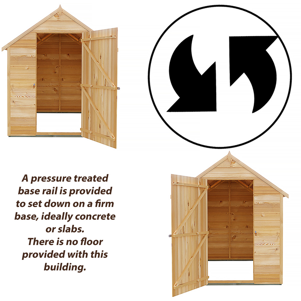 Shire Super Value 7 x 5ft Overlap Apex Garden Shed Image 5