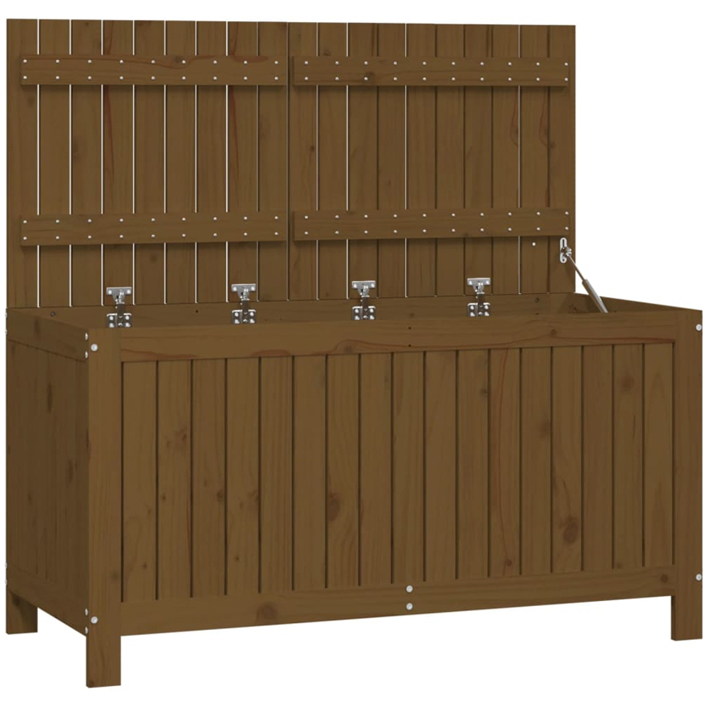 vidaXL 64 x 121 x 55cm Brown Pine Wood Garden Storage Box Image 3