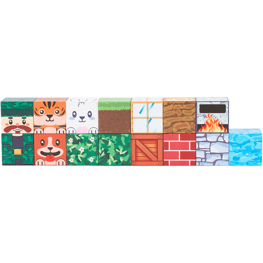 H&O Direct 150 Piece Hunting Season Magnetic Building Block Cube Set Image 2