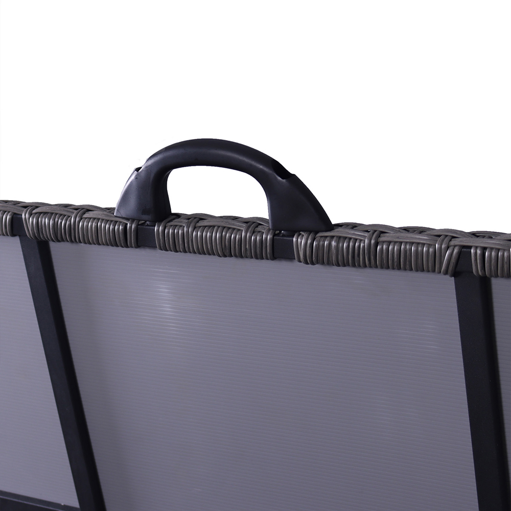 Royalcraft 510L Charcoal Rattan Weave Cushion Storage Box Image 5